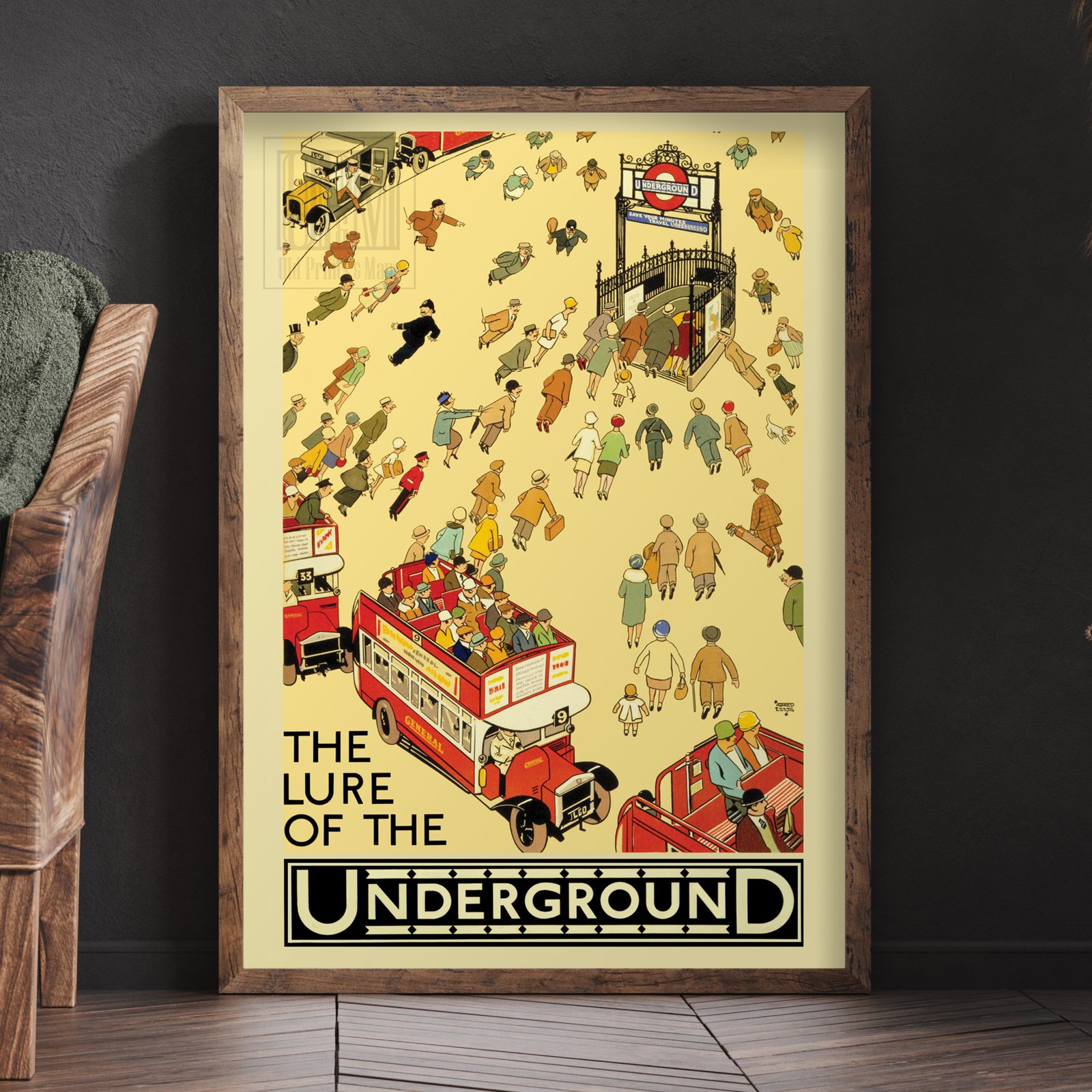 The lure of the Underground | Alfred Leete | 1927 | Subway | Wall